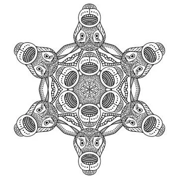 Vector round Mandala Stock Illustration