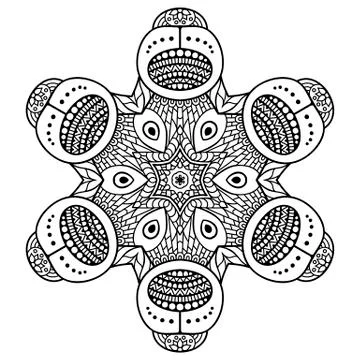 Vector round Mandala Stock Illustration