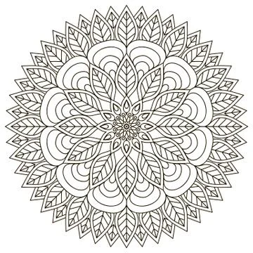 Vector round Mandala Stock Illustration