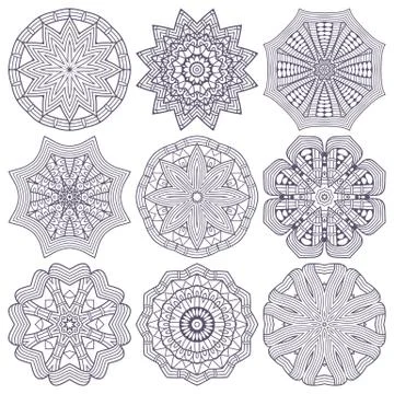 Vector round Mandala Stock Illustration