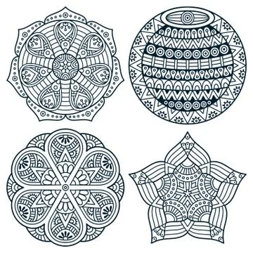 Vector round Mandala Stock Illustration