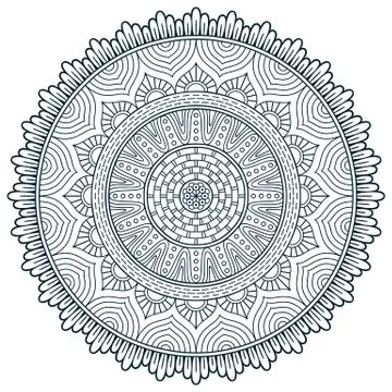 Vector round Mandala Stock Illustration