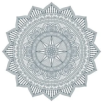 Vector round Mandala Stock Illustration