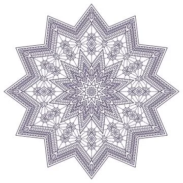 Vector round Mandala Stock Illustration