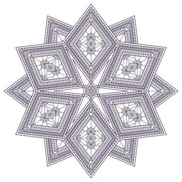 Vector round Mandala Stock Illustration
