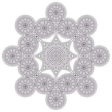 Vector round Mandala Stock Illustration