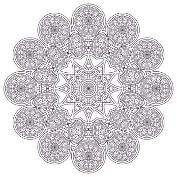 Vector round Mandala Stock Illustration