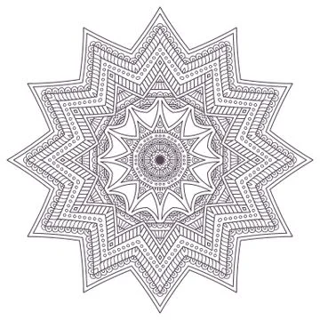 Vector round Mandala Stock Illustration