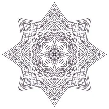 Vector round Mandala Stock Illustration