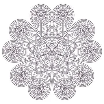 Vector round Mandala Stock Illustration