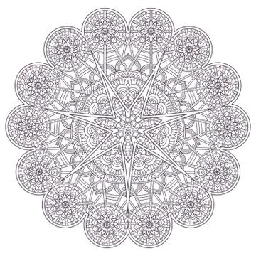 Vector round Mandala Stock Illustration