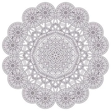 Vector round Mandala Stock Illustration