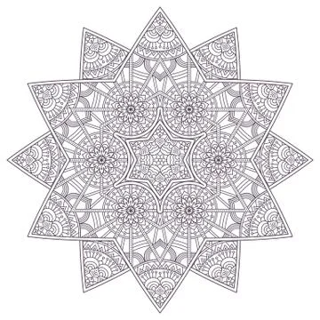 Vector round Mandala Stock Illustration