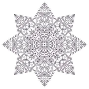 Vector round Mandala Stock Illustration