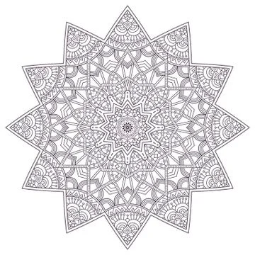 Vector round Mandala Stock Illustration