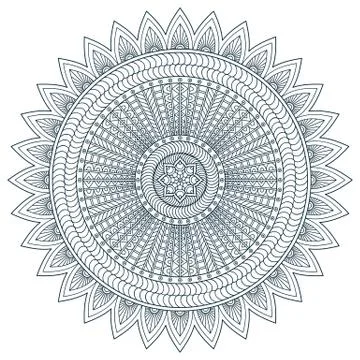 Vector round Mandala Stock Illustration