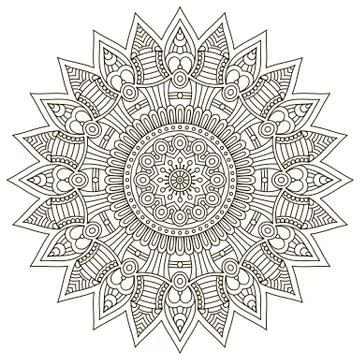 Vector round Mandala Stock Illustration