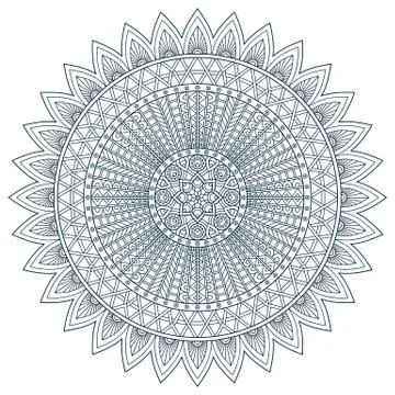 Vector round Mandala Stock Illustration