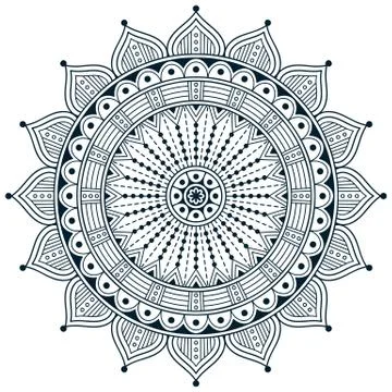 Vector round Mandala Stock Illustration