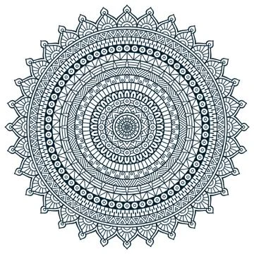 Vector round Mandala Stock Illustration
