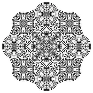 Vector round Mandala Stock Illustration