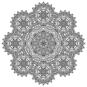 Vector round Mandala Stock Illustration
