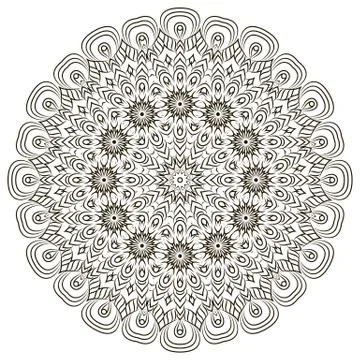 Vector round Mandala Stock Illustration