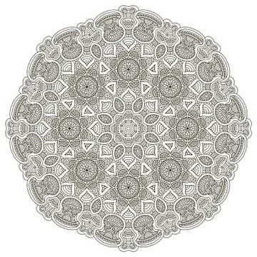 Vector round Mandala Stock Illustration