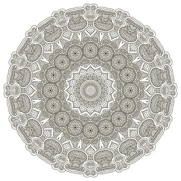 Vector round Mandala Stock Illustration