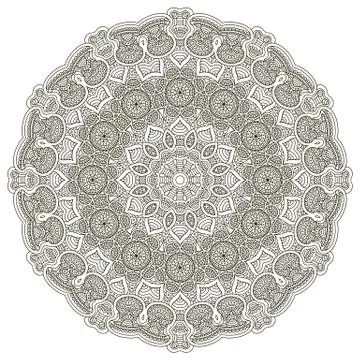 Vector round Mandala Stock Illustration