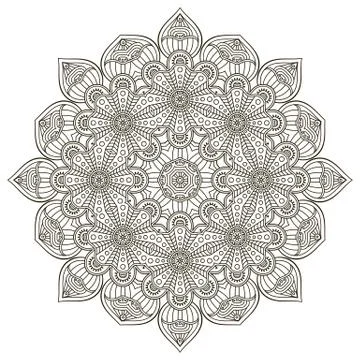 Vector round Mandala Stock Illustration