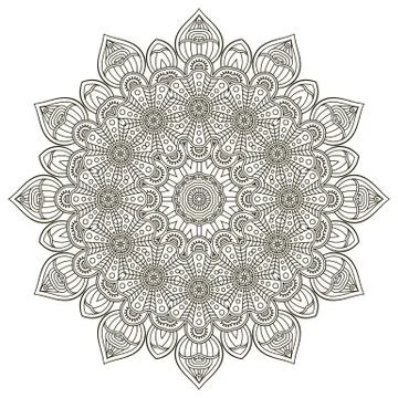 Vector round Mandala Stock Illustration