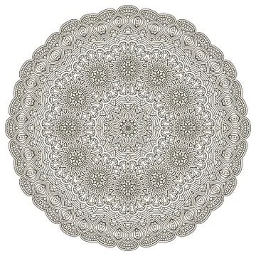 Vector round Mandala Stock Illustration