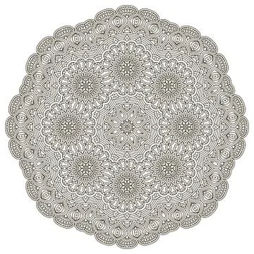 Vector round Mandala Stock Illustration