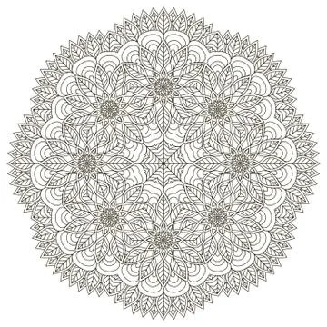 Vector round Mandala Stock Illustration