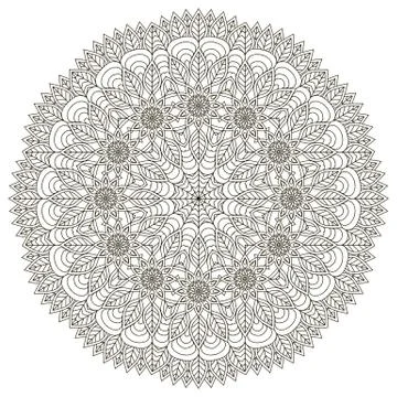 Vector round Mandala Stock Illustration