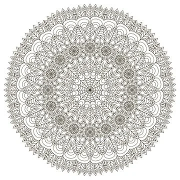 Vector round Mandala Stock Illustration