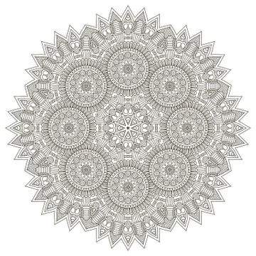 Vector round Mandala Stock Illustration