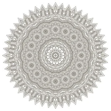 Vector round Mandala Stock Illustration