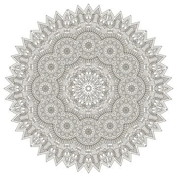 Vector round Mandala Stock Illustration