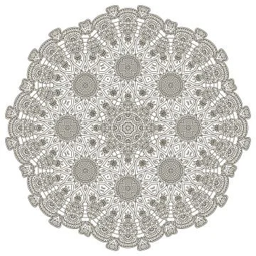 Vector round Mandala Stock Illustration