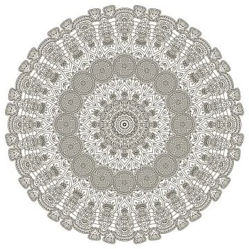 Vector round Mandala Stock Illustration