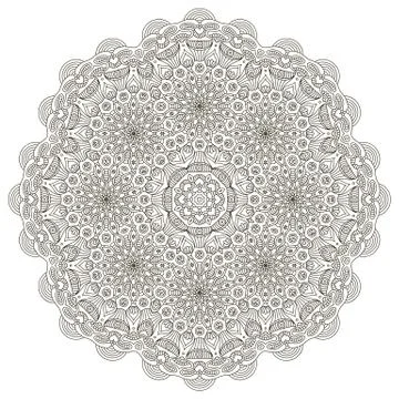 Vector round Mandala Stock Illustration