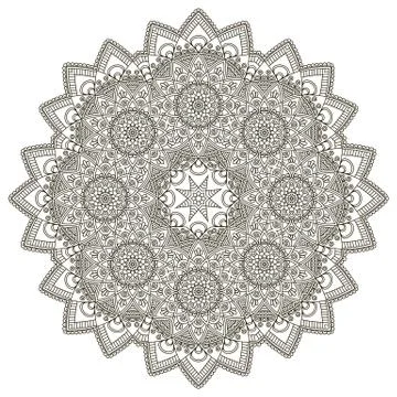 Vector round Mandala Stock Illustration