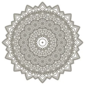 Vector round Mandala Stock Illustration
