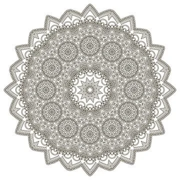 Vector round Mandala Stock Illustration