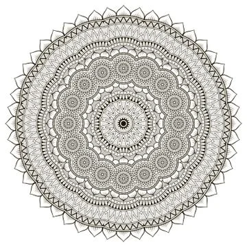 Vector round Mandala Stock Illustration
