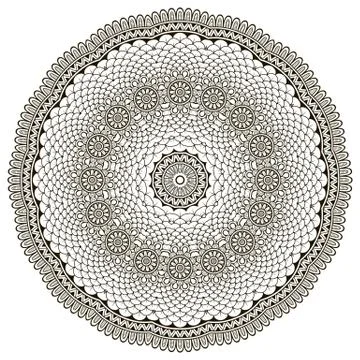 Vector round Mandala Stock Illustration