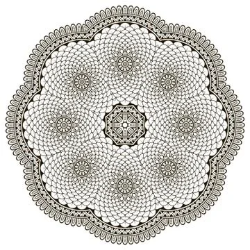 Vector round Mandala Stock Illustration