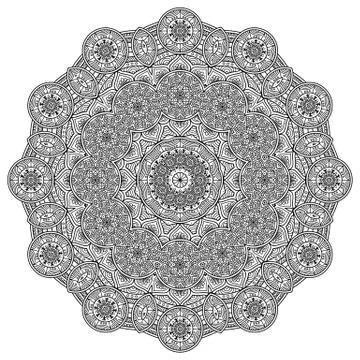 Vector round Mandala Stock Illustration